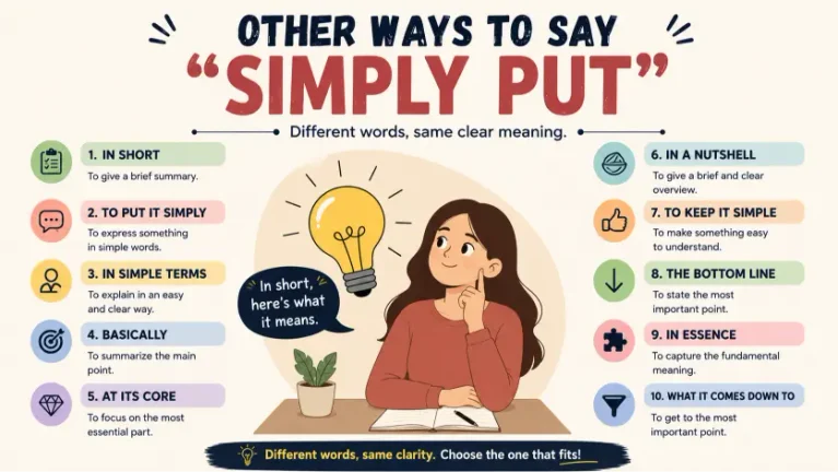 other ways to say simply put