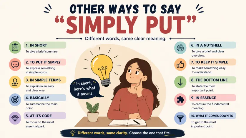 other ways to say simply put