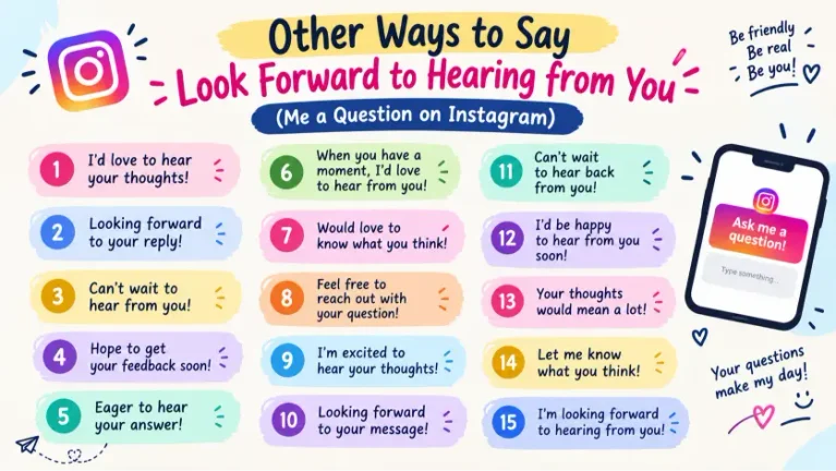 other ways to say look forward to hearing from you