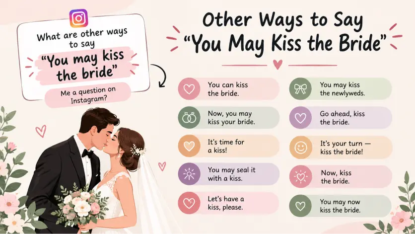other ways to say you may kiss the bride