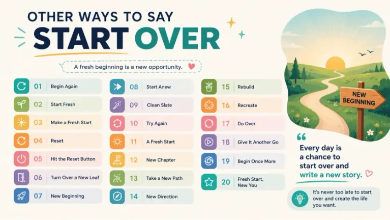 Other Ways to Say Start Over