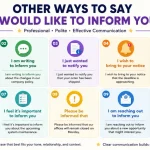 other ways to say i would like to inform you