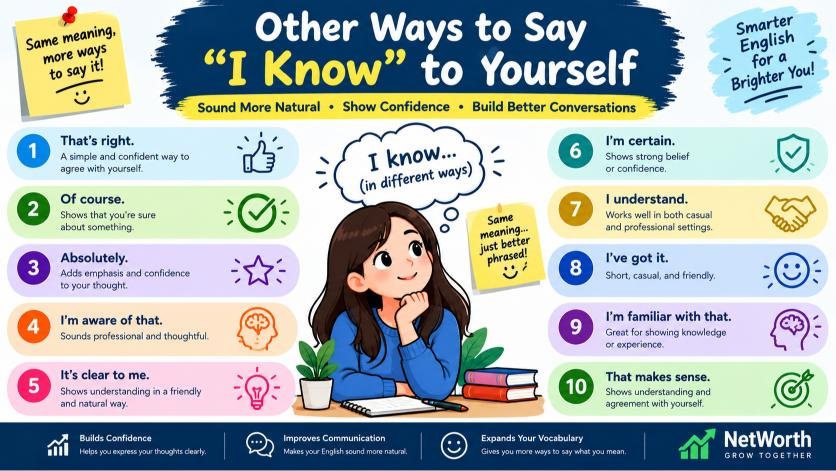 how to say i know in other ways