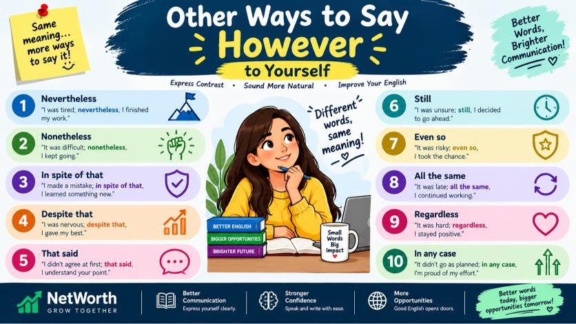 other ways to say howver